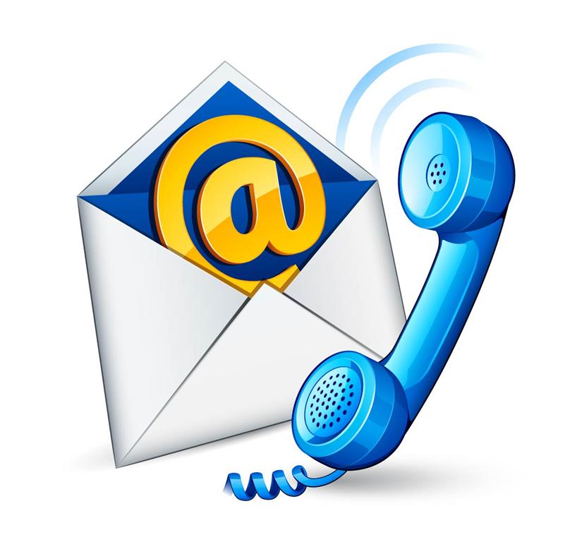 email and telephone